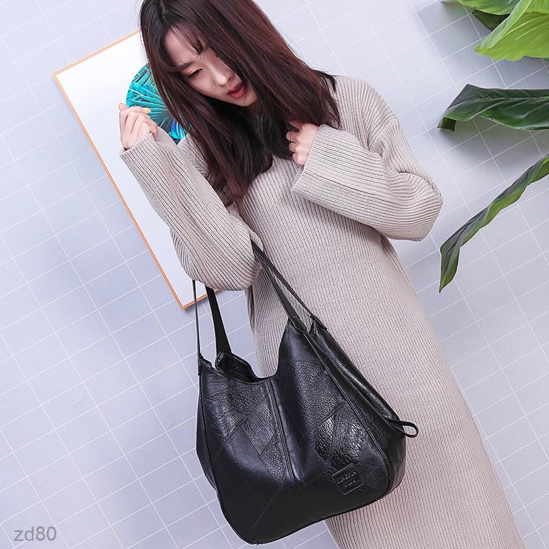 zd80-2024 Fashion retro soft leather shoulder bag ladies