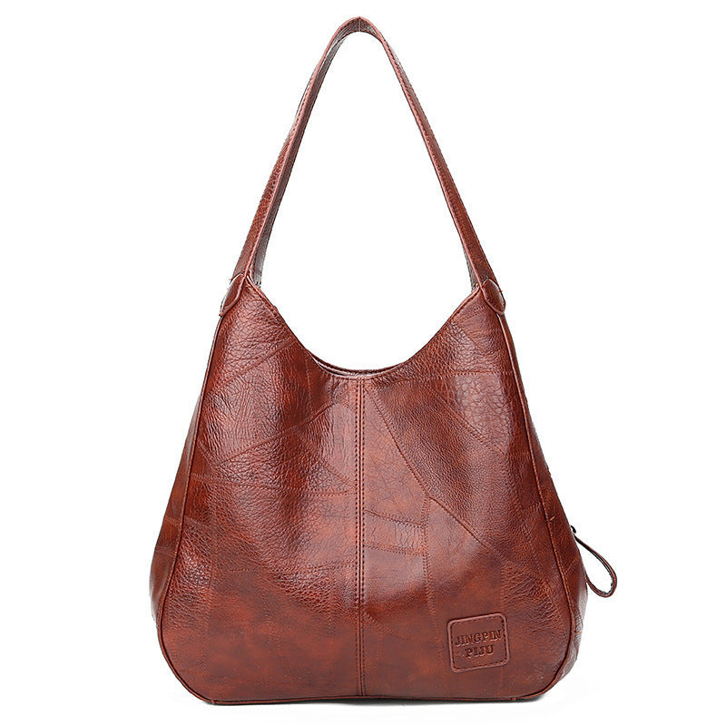 zd80-2024 Fashion retro soft leather shoulder bag ladies