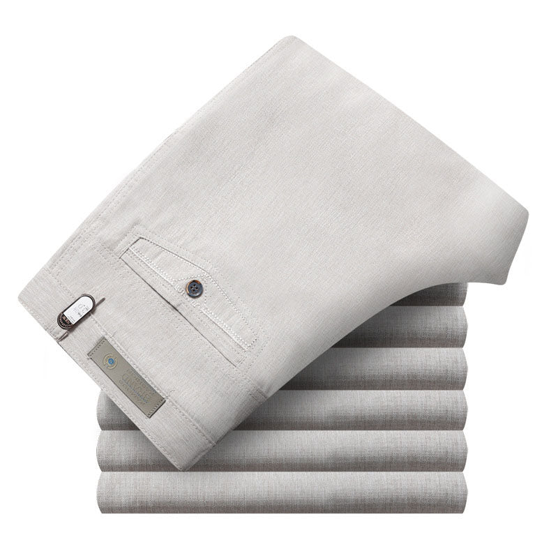 muu322-Men's Thin Linen Casual Trousers