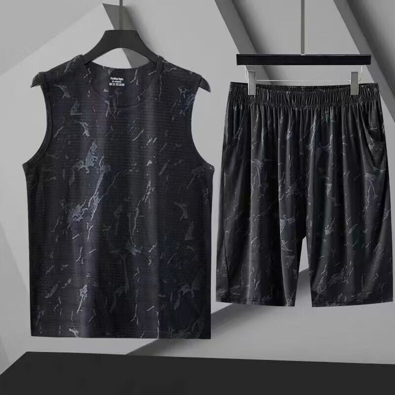 sa125-2025 Men's summer breathable quick-drying casual sports suit