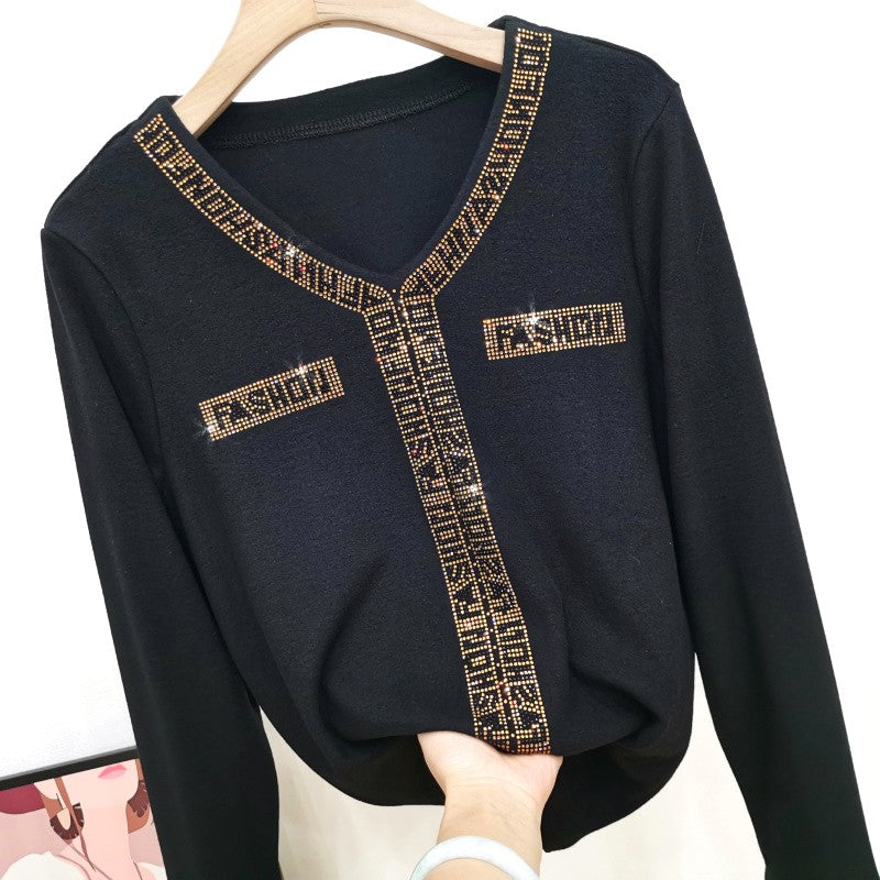 2024 Western style women's slimming long-sleeved T-shirt اشتري 1 و إحصول على 1 مجانا