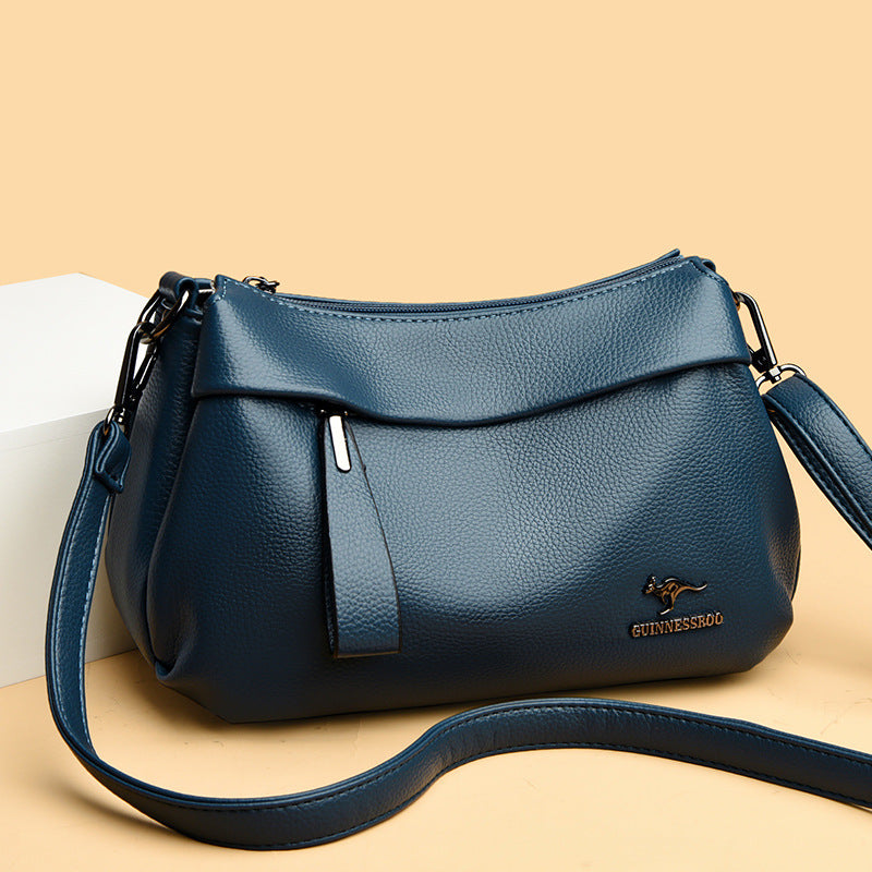 Soft leather casual large capacity women's shoulder bag