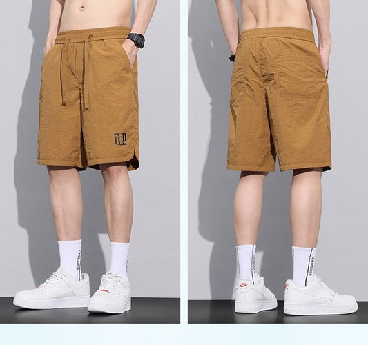 zd357-Men's summer ice silk thin casual shorts
