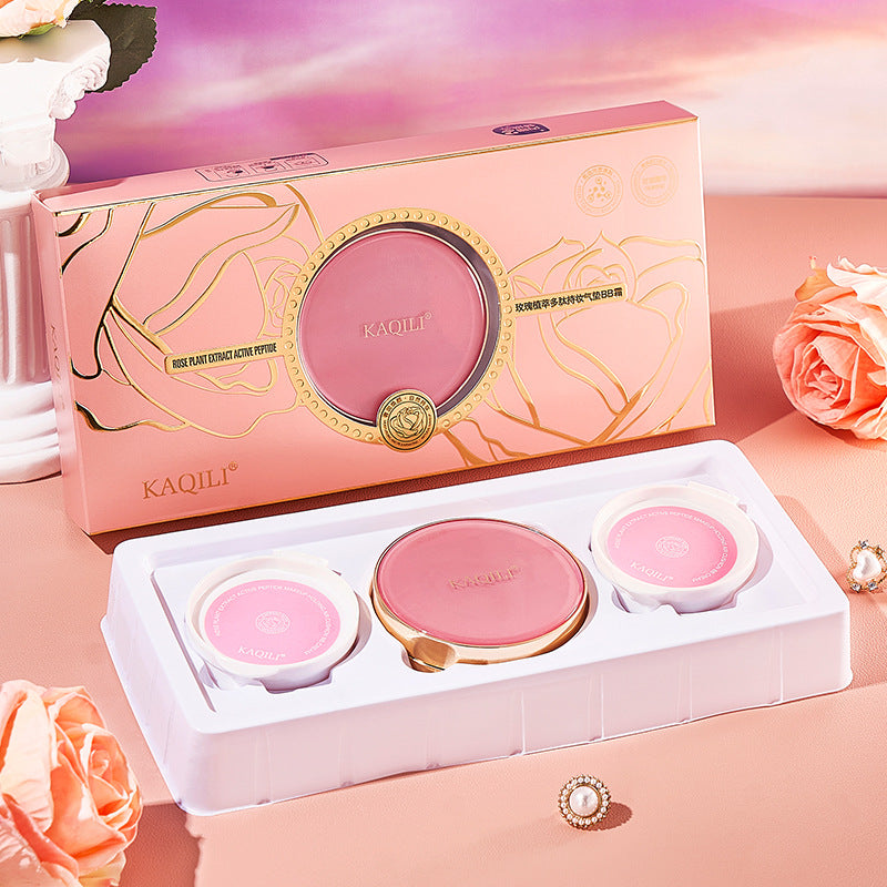 Rose Plant Extract Peptide Long-Lasting Air Cushion BB Cream Set اشتري 1 و إحصول على 1 مجانا