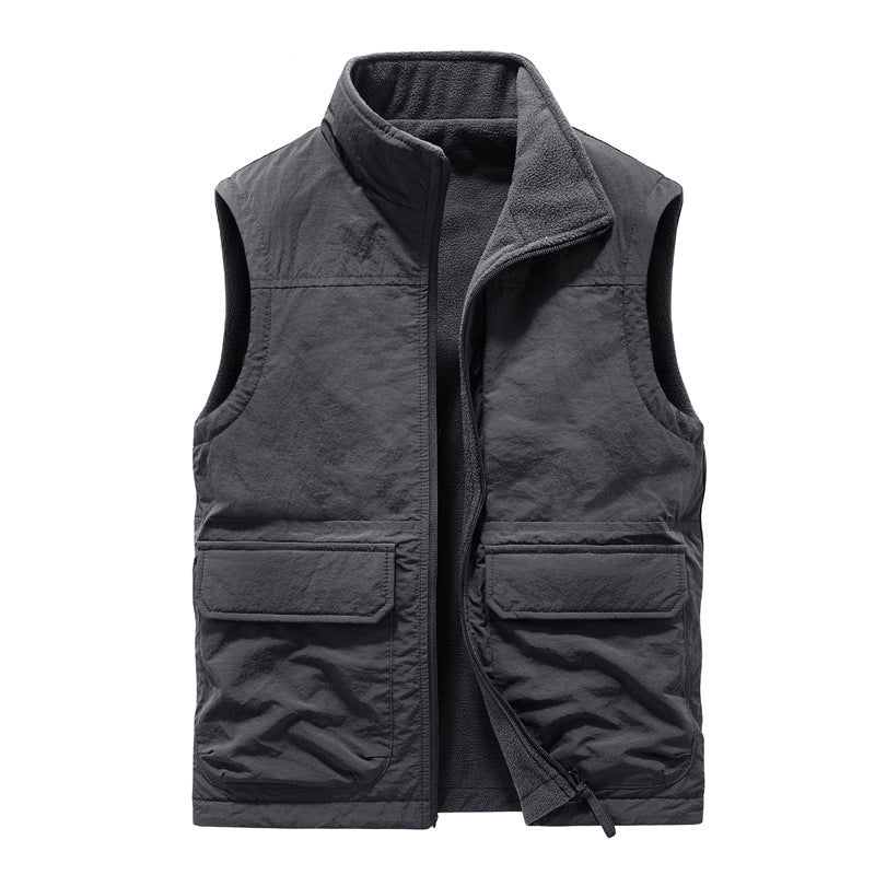 zd261-Thickened velvet men's casual workwear vest