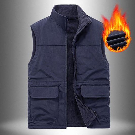 zd261-Thickened velvet men's casual workwear vest