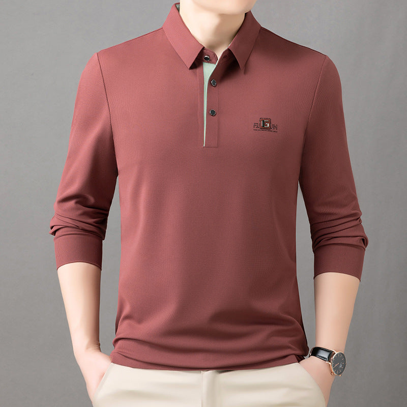 Seamless men's long-sleeved T-shirt