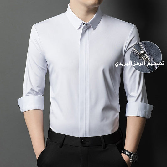 zd315-2025 Zipper Long Sleeve Shirt Men