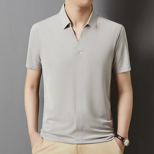 zd324-Summer men's casual breathable short-sleeved T-shirt