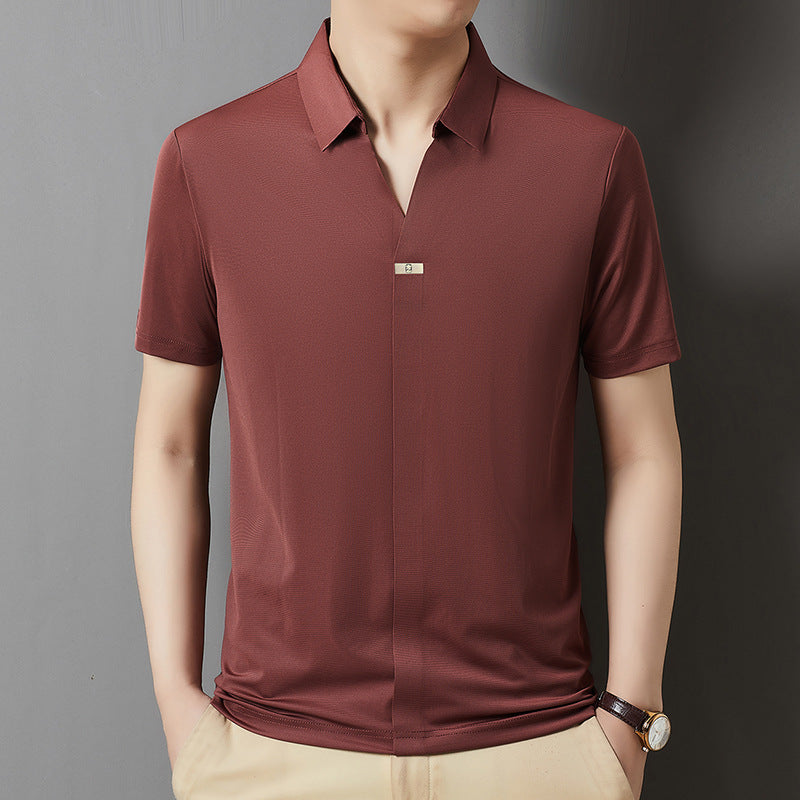 zd324-Summer men's casual breathable short-sleeved T-shirt
