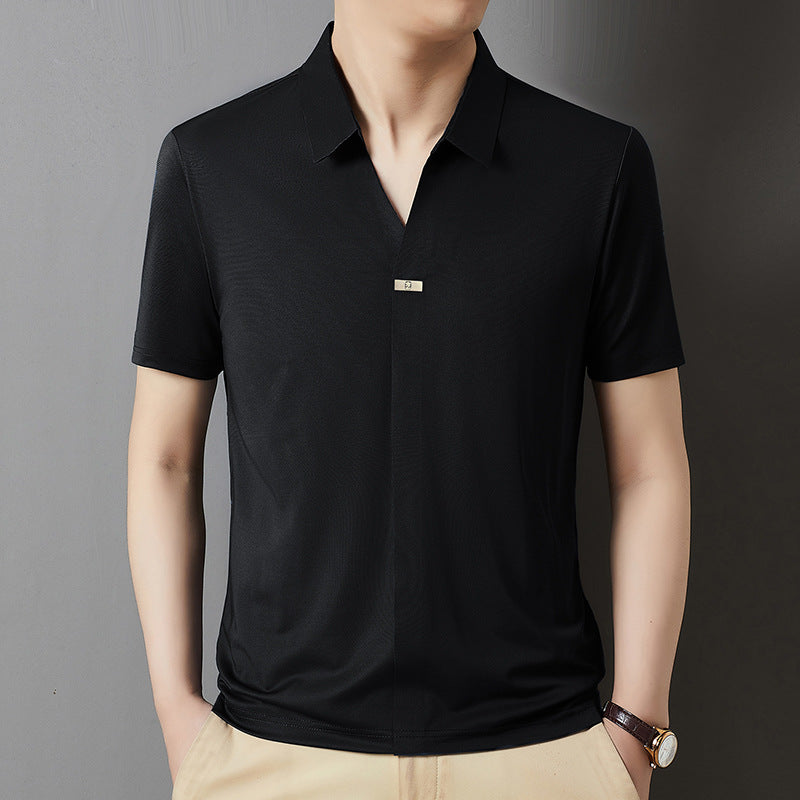zd324-Summer men's casual breathable short-sleeved T-shirt