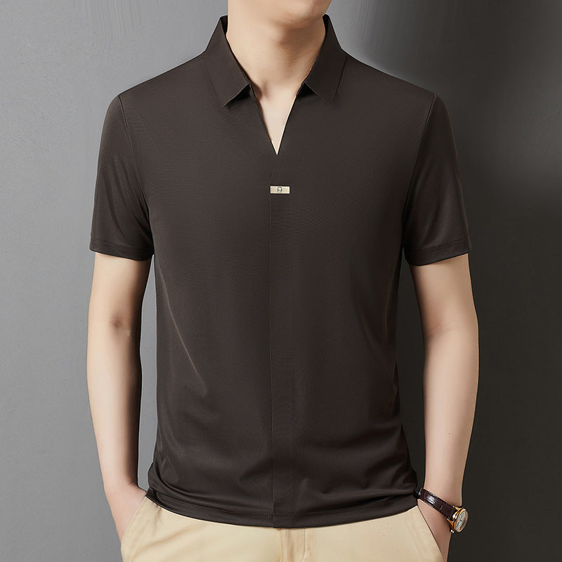 zd324-Summer men's casual breathable short-sleeved T-shirt