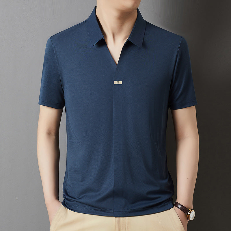 zd324-Summer men's casual breathable short-sleeved T-shirt