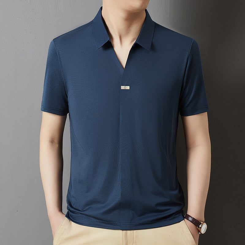 zd324-Summer men's casual breathable short-sleeved T-shirt