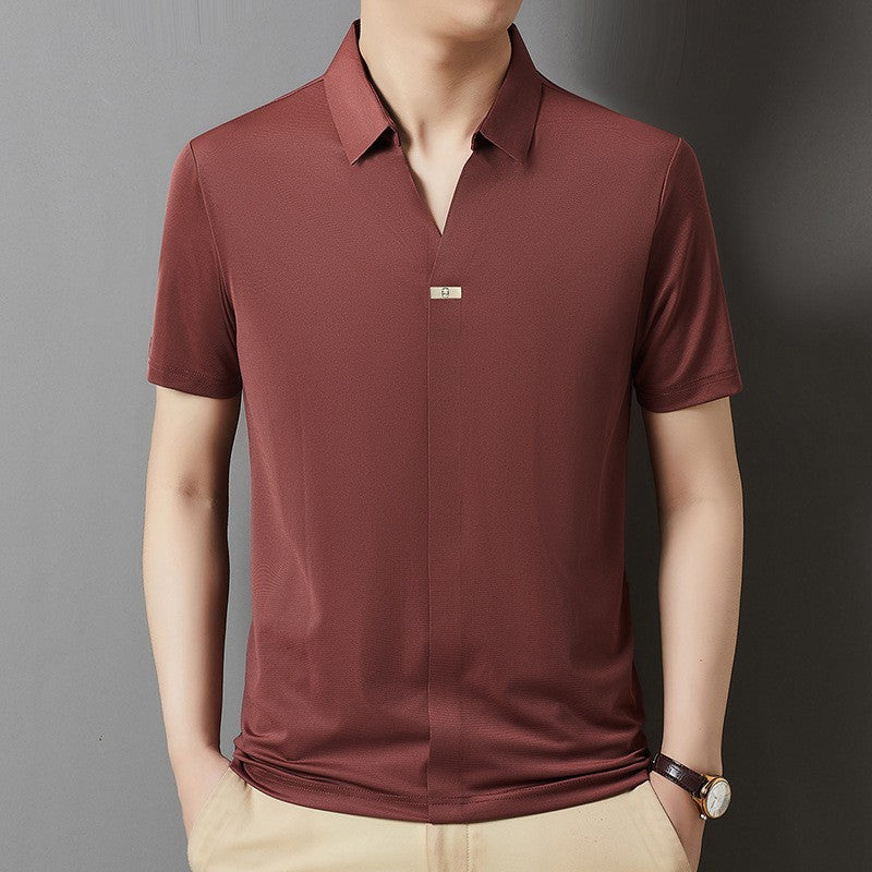 zd324-Summer men's casual breathable short-sleeved T-shirt