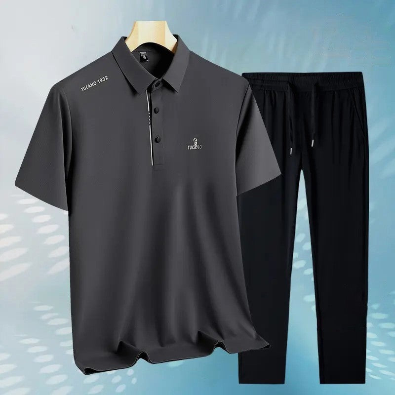 zd332-Breathable, skin-friendly, quick-drying POLO shirt loose suit