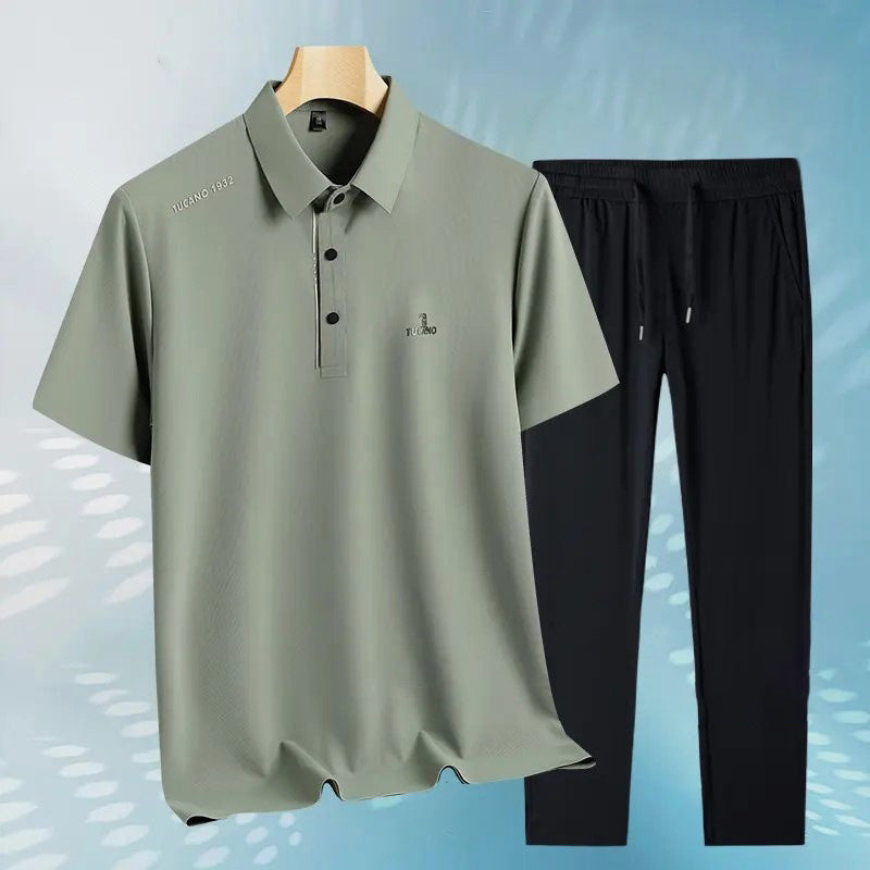zd332-Breathable, skin-friendly, quick-drying POLO shirt loose suit