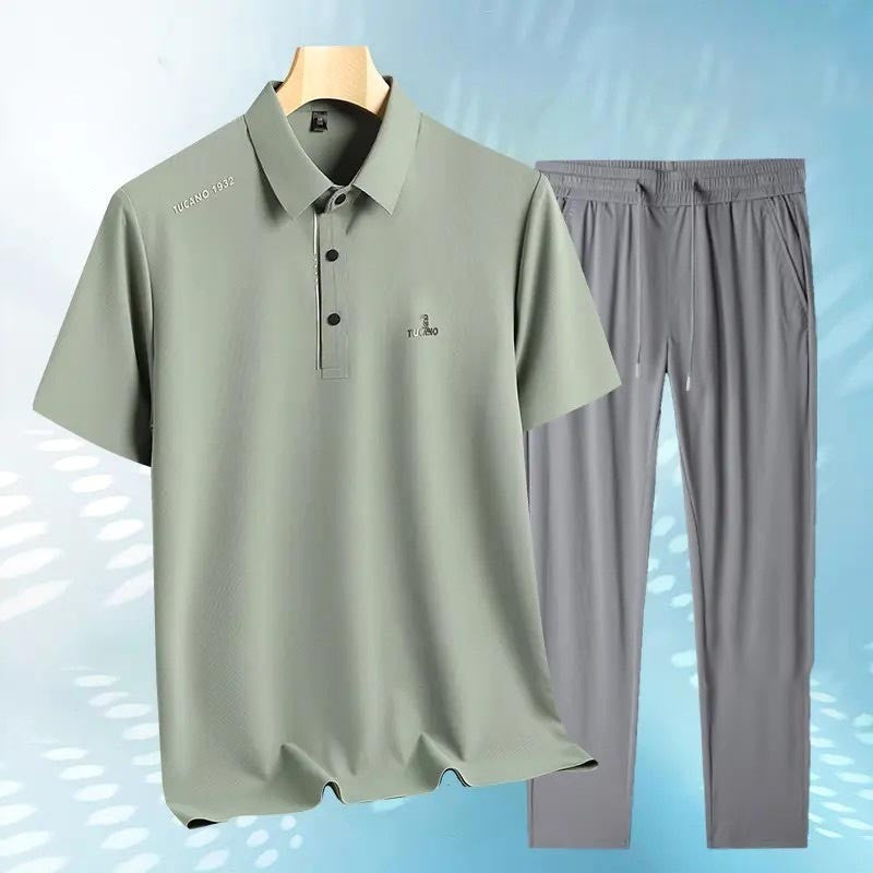 zd332-Breathable, skin-friendly, quick-drying POLO shirt loose suit