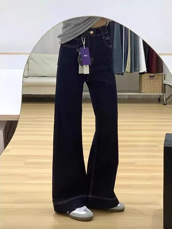 Women's loose wide-leg jeans