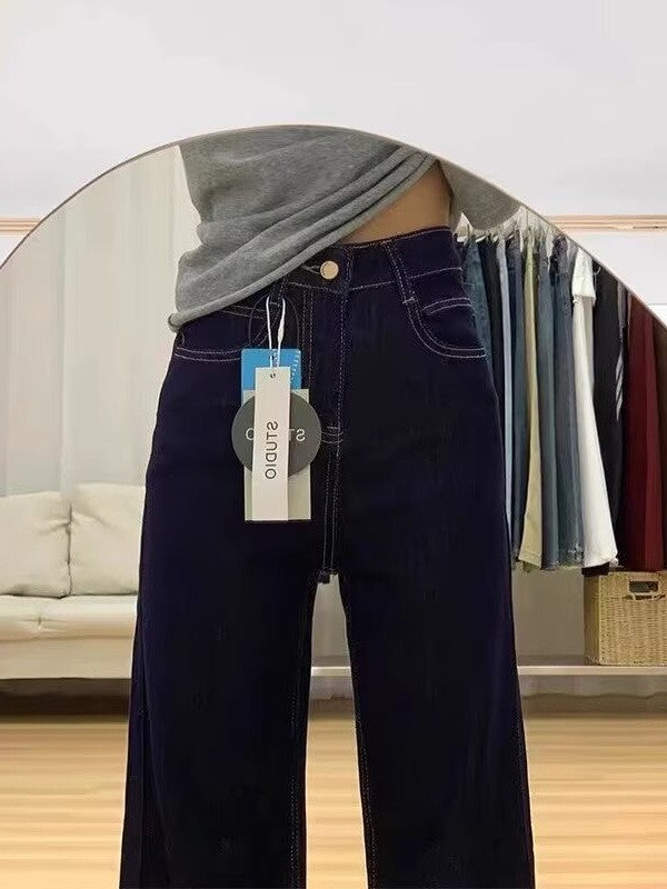 Women's loose wide-leg jeans