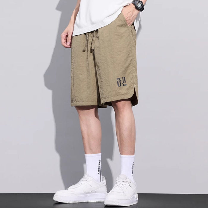 zd357-Men's summer ice silk thin casual shorts