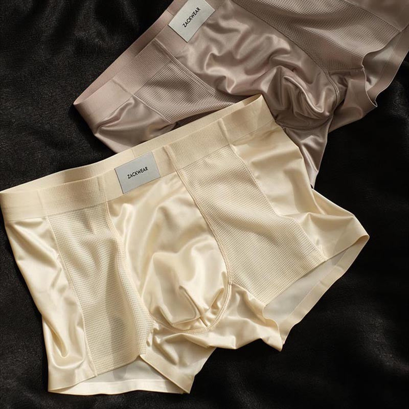 zd372-Men's summer cool mesh breathable boxer briefs