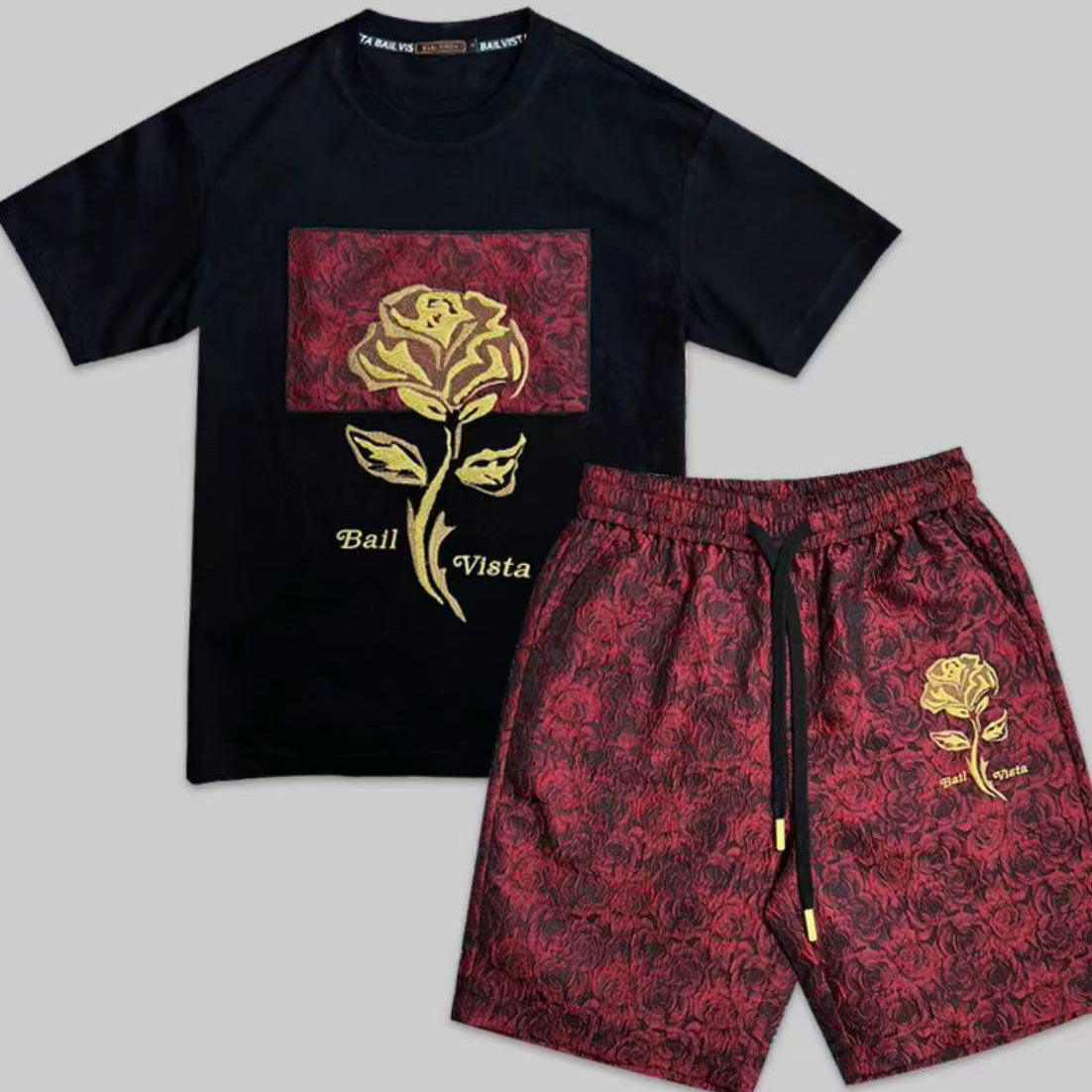 Men's short-sleeved T-shirt shorts casual suit