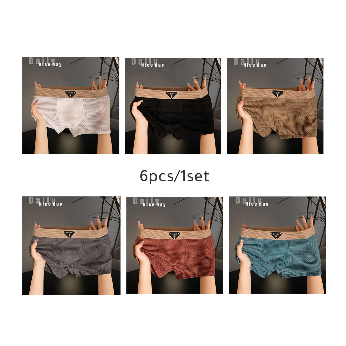 Men's New Ice Silk Breathable Boxer Briefs