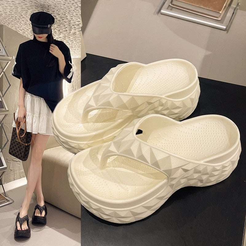 Women's summer height increasing non-slip slippers