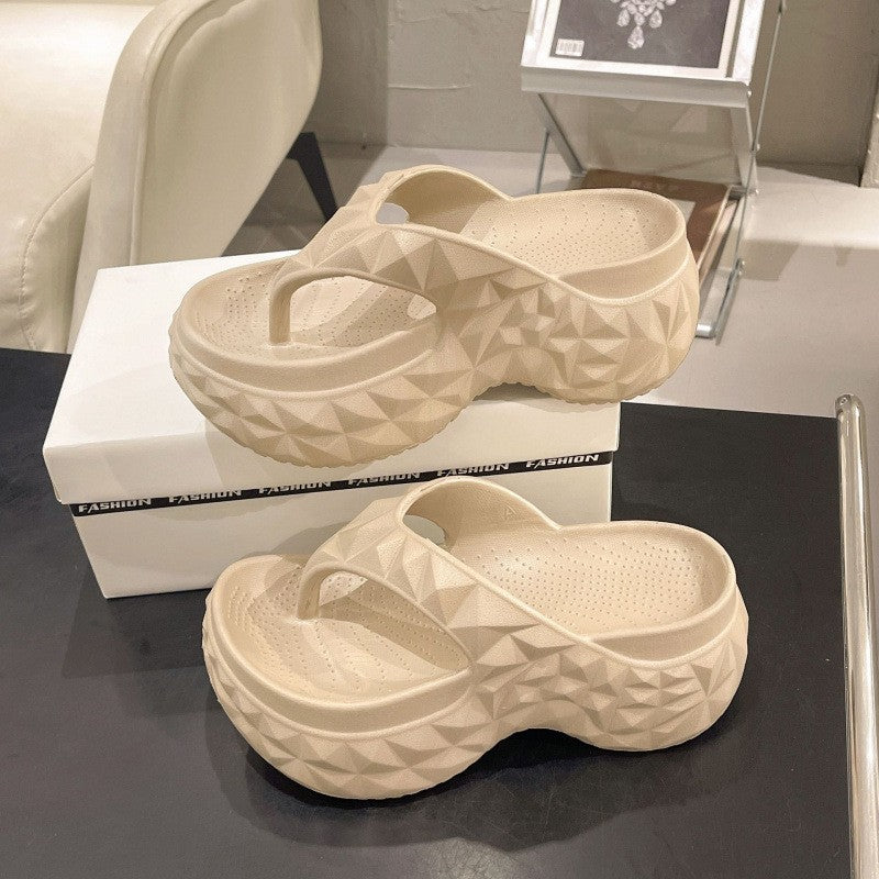 Women's summer height increasing non-slip slippers