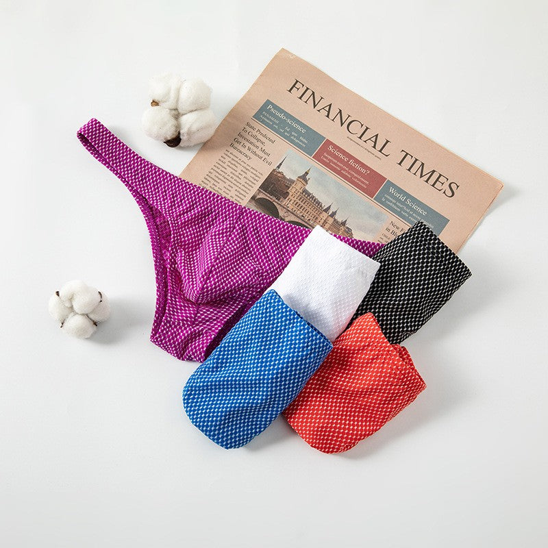 zd388-Men's sexy high-elastic nylon low-waist briefs