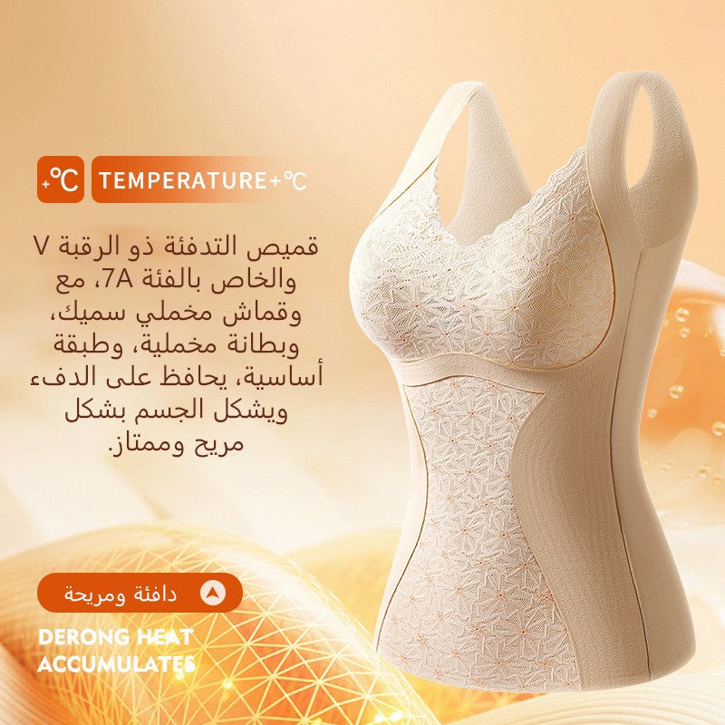 zp166-Antibacterial heating thermal vest Shide velvet bottoming autumn coat