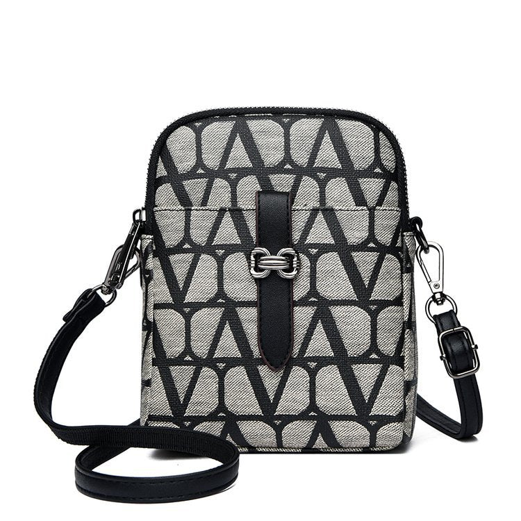Soft leather printed fashion crossbody bag