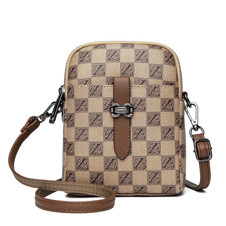 Soft leather printed fashion crossbody bag