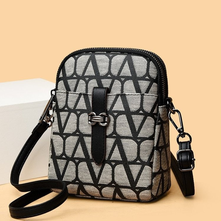 Soft leather printed fashion crossbody bag