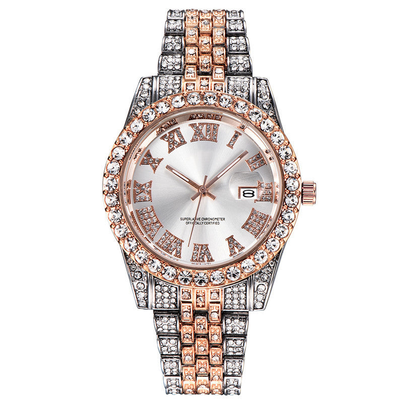 Iced Out Moissanite Lady Diamond Watch