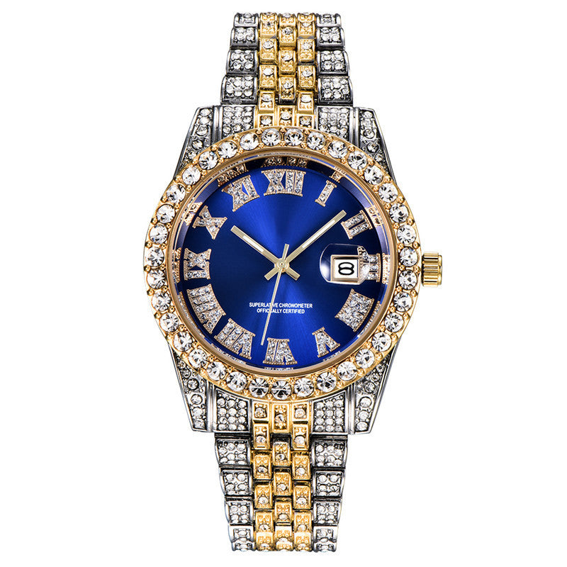 Iced Out Moissanite Lady Diamond Watch