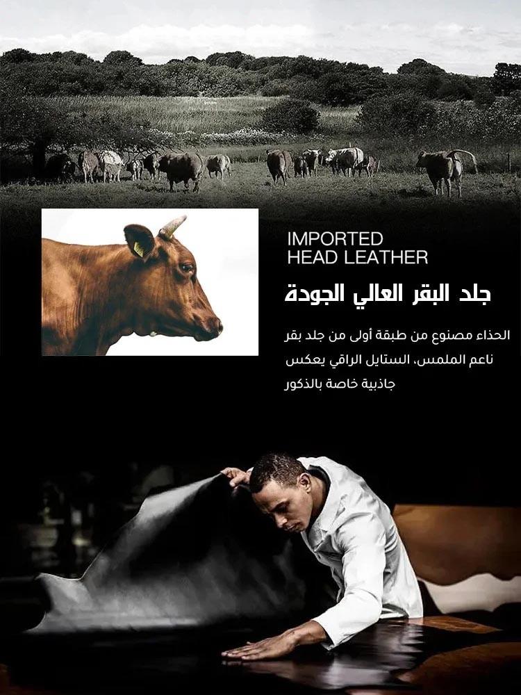 key05-Men's breathable cowhide casual boots with soft soles