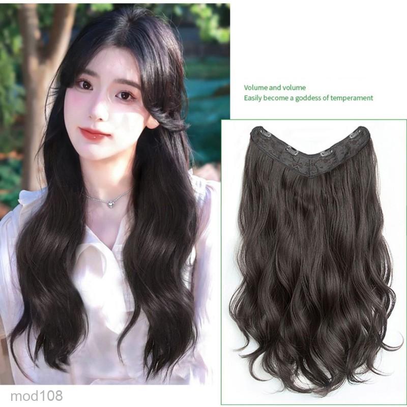 Natural hair extension wig