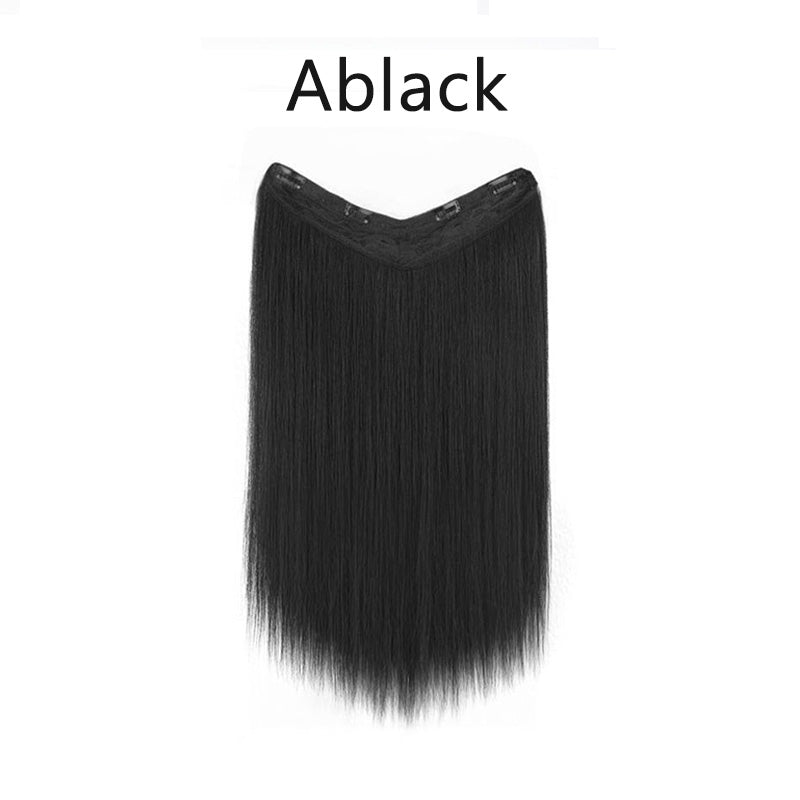 Natural hair extension wig