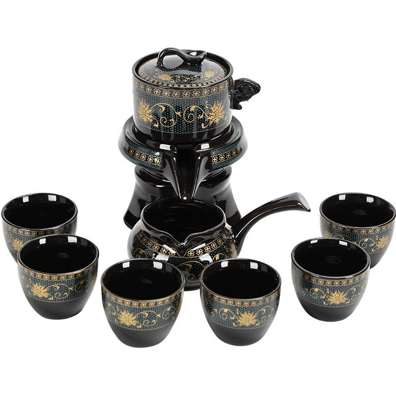 lsp16-Creative full flower graphite automatic tea set