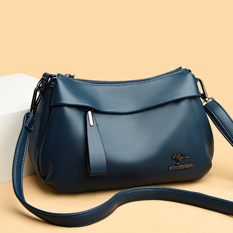 Soft leather casual large capacity women's shoulder bag