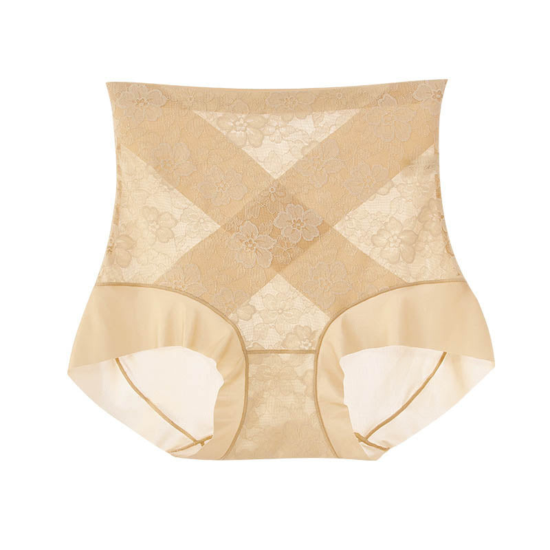 Lace high waist tummy control panties for women