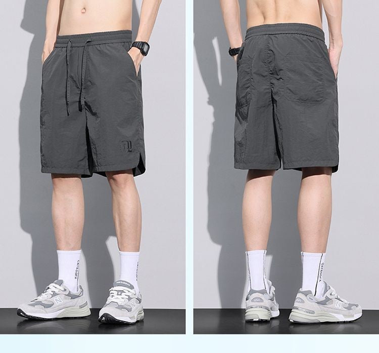 zd357-Men's summer ice silk thin casual shorts