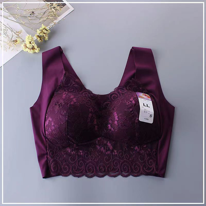 Lace seamless fixed cup underwear