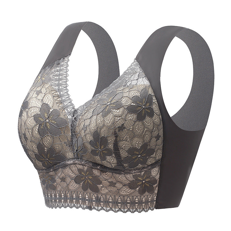 2024 Adjustable push-up anti-sagging anti-shock fixed cup bra