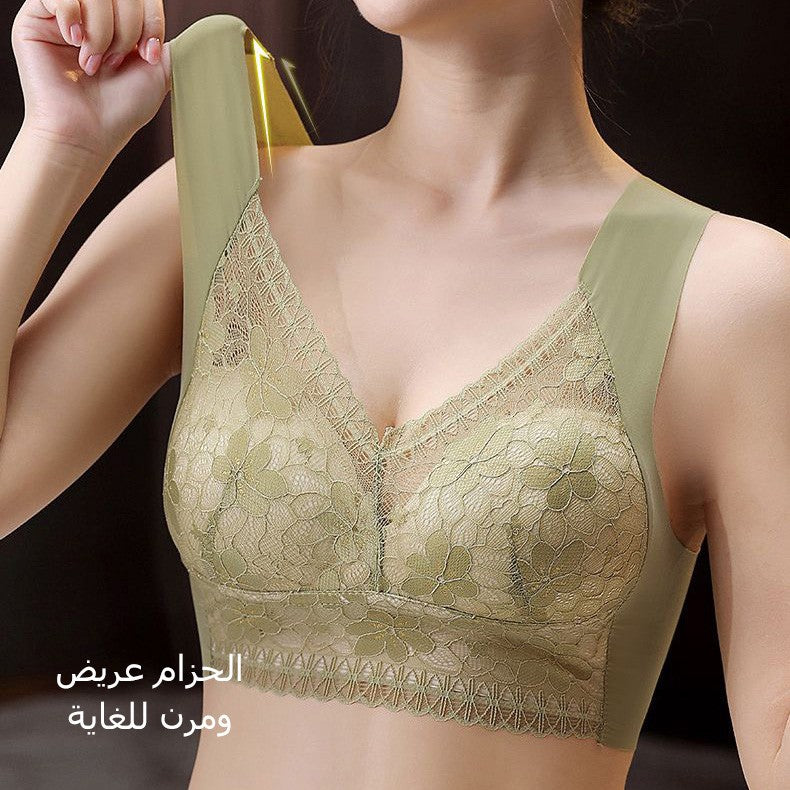 Lace seamless ice silk underwear for women