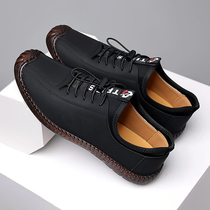 key05-Men's breathable cowhide casual boots with soft soles