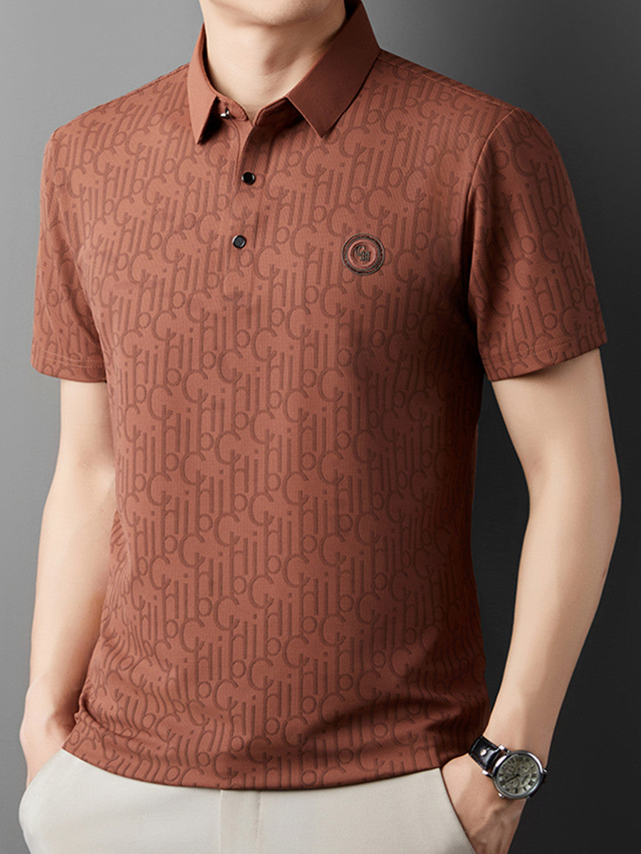 Summer light luxury men's short-sleeved T-shirt