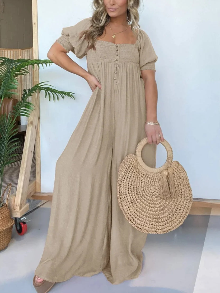 European and American summer casual loose jumpsuit